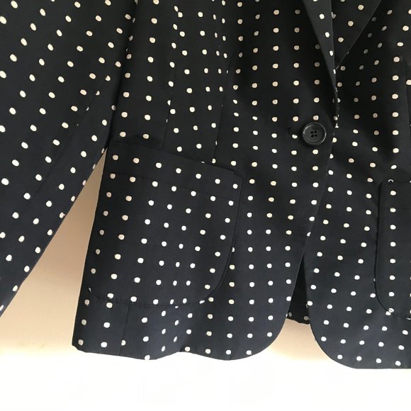The Limited one button polka dot blazer jacket M - Picture 5 of 12